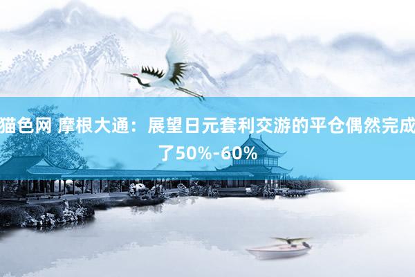 猫色网 摩根大通：展望日元套利交游的平仓偶然完成了50%-60%